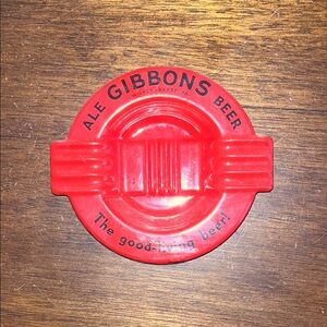 ▫️Vtg 70s/80s Gibbons Ale Beer Ashtray